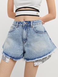 [Pomelo] กางเกงขาสั้นพิมพ์ลายลูกน้ำ / Paisley Shorts