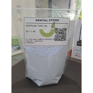 dental stone biru gips gipsum tipe 3 gypsum III model gigi 1kg 1000 gr
