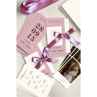Wedding Invitation Korean Simple Customized Multicolor Texture Pink Letter Lucky Draw Coupon 1010 De