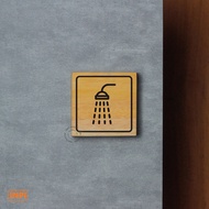 Shower room sign system - signage shower room - wall sign