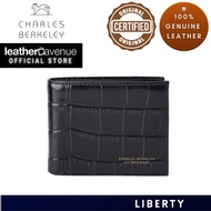 Charles Berkeley LIBERTY Genuine Leather Crocodile Embossed Pattern Short Wallet Unisex XY-1945