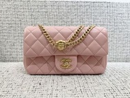 Chanel CF 20cm 櫻花粉 山茶花調節扣