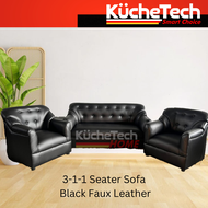 Sala Set Sofa Faux Leather 3-1-1 Sala Set Sofa Set Locally Made Furniture 5 Seater Heavy Duty