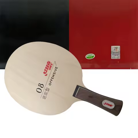 Pro Combo Racket DHS 08 OFFENSIVE Table Tennis Blade with 2x 729 General table tennis Rubber With Sp