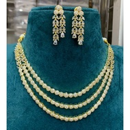 Indian matt finish jewellery set