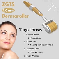 Derma Roller Face Micro Needles Skin Care Titanium 1.0mm - 192 - Golden