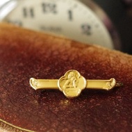 骨董百年品牌法國FIX包金天使別針胸針心口針 B2019