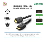 UGREEN HDMI CABLE VER 2.0 4K@60HZ 0.5M (BLACK) UG-HD104-30115