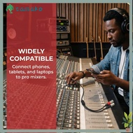 TAMAKO 3.5mm 1/8 to XLR Microphone Cable, Plug and Play 1.0ft Balanced Dual XLR Male to 3.5mm Female