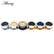 [NEW]Alisouy 2-Piece Set Simple Hollow Stainless Steel Ear Expander Earrings Tunnel Expander Body Pi