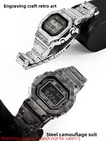 Camouflage DW5600 5610 metal Stainless steel case For Casio DW-5600 GW-M5610 DIY set mod kit Titaniu