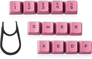 HUYUN Performance Gaming keycaps Replacement for Romer-G Switch Logitech G310 G413 G613 G810 K840 G910 Mechanical Keyboard (Pink 13 Keys)