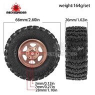 1.3 Inch Bobcat Tire 66mm Tyre Metal Wheel Set for TRAXXAS 1/18 TRX-4M RC Car Metal Upgrade OP Acces
