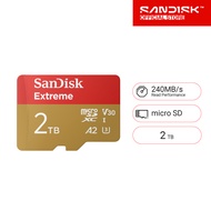 SanDisk Extreme microSDXC SQXAV 2TB V30 U3 C10 A2 UHS-I 190MB/s R 130MB/s W 4x6 Lifetime Limited (SD