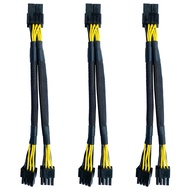 GPU PCI-e 8 Pin Female to Dual 8(6+2) Pin Male PCI Express Braided Sleeved Splitter Power Cable 8.7 