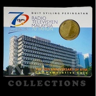 Malaysia 1 Ringgit 2016 Radio Televisyen Malaysia 70 Years Coin Card