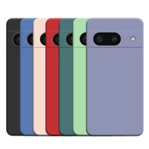 For Google Pixel 8A Case Liquid Silicone Coque Google Pixel 8 A 8 Pro Cover TPU Rubber Phone Protect