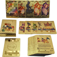 【BIRR】55 ชิ้น/กล่อง Pokemon Gold Foil Cards ภาษาอังกฤษ Trading Card Collection การ์ดโปเกม่อน