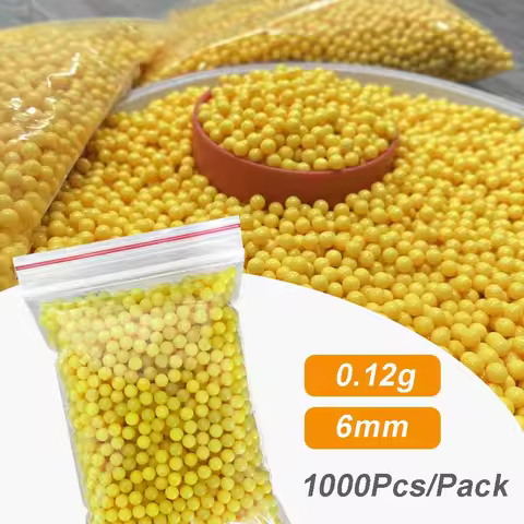 1000 Rounds Airsoft BB Balls 0.12g 6mm Paintball BB Bullets Strikeball for Hunting Rifle Gun Shootin