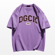 DGCK Creative Simple Letter Print Cotton T-Shirt Short Sleeve for Man  S-5xl
