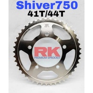 RK Sprocket Rear Sprocket Aprilia Shiver 750 41T 44T Premium Sprocket 6 Hole Belakang RK525 Shiver75