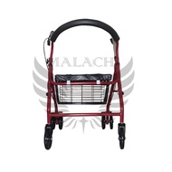 ☌۞Medical supplies Malachi B-806 Adjustable Adult Medical Walker Rollator with Seat and Wheels (Red)