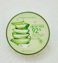 READY STOCK !! Nature Republic Aloe Vera 92% Soothing &amp; Moisture Gel 300ML suitable  For all skin use