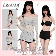 [ Laceley ]3pcs Long Sleeve Bikini Woman Swimsuit Swimwear Bikini 韩系泳装[L731]
