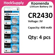 [4pcs] Koonenda CR2430 Battery Lithium Battery 3V 2430