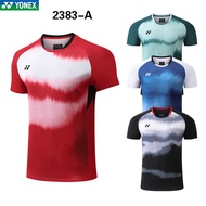 Ready Stock Free Shipping 2024 New Tennis Badminton Shirt Men's and Women's Mesh Sweat-absorbing Tra