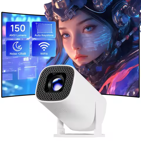 P30 Pro Portable Projector Android 14 Smart Mini Projector WiFi6 BT5.0 Home Theater Outdoor Portable