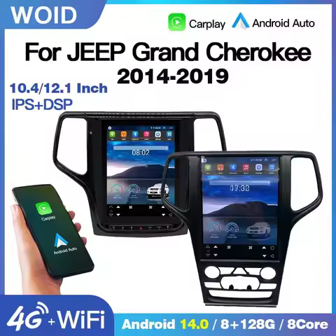 12.1"Android 14 Car Radio Navi GPS Multimedia Player Stereo For Jeep Grand Cherokee WK2 2014 - 2019 