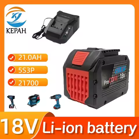 ProCORE 18V 21.0Ah Rechargeable Battery For Bosch Cordless Tools BAT618 GBA18V80 21700 Replacement C