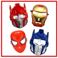 Children's Cartoon Anime Mask Toy Ultraman Spiderman Iron man Transforme Mainan Topeng