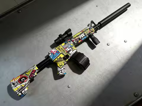 M416 Automatic EBB Gel Blasters Gun with Recoil - High Speed Full Auto Gel Ball Blaster, 500+ Rounds