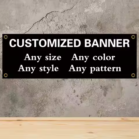 Custom Banner 30x90cm/ 60x180cm/ 60x240cm, Customized Flag for Inside Outside Using