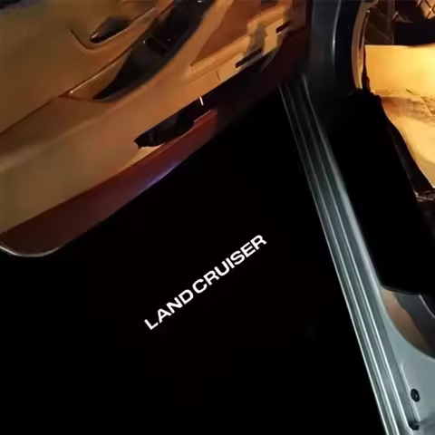 2Pcs LED Car Door Welcome Courtesy Projector Ghost Shadow Lights for Toyota Land Cruiser 2007-2019 2