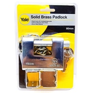 Yale Solid Brass Padlock Y1800/80/117/1 Silver Padlock
