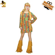 Big Female American Hippie Suit Adult Female 60 Year Hippie Masquerade Costume Distribute LYAJIE2510