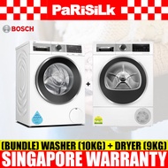 (Bulky)(Bundle) Bosch WGG254A0SG Series 6 Front Load Washing Machine (10kg) + WQG24570SG Series 6 Heat Pump Dryer (9kg)