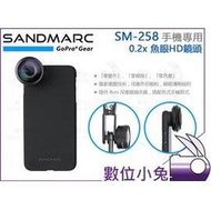 數位小兔【SANDMARC SM-258 0.2x 魚眼 HD 手機專用 鏡頭】iPhoneX iX 附夾具 專用背蓋