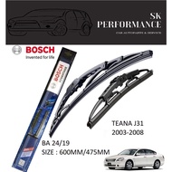 Bosch Advantage Quality Wiper NISSAN TEANA J31 2003-2008 1Pair (2Pcs) size : 24"/19" - Compatible with U-hook Tyre