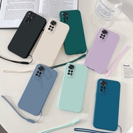 XIAOMI Redmi NOTE11 PRO 4G 5G case Liquid silicone Redmi NOTE11 PRO 4G 5G phone case Soft Case + Mobile Phone lanyard