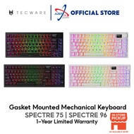 Tecware Spectre 75/96 Gasket Mounted Mechanical Keyboard - Black/White