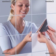 【SUN22】Square Spliced Stickers Self Adhesive Acrylic Mirror Sheets Wall D
