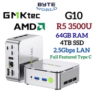 GMKtec G10 AMD Ryzen 5 3500U Windows Mini PC 64GB DDR4 RAM 4TB SSD Gaming PC Gaming Computer Desktop