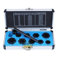 Nut Screw Remover Extractor Removal Set  (low) 11pcs Broken / Damaged Bolt Nut Screw Remover Extract