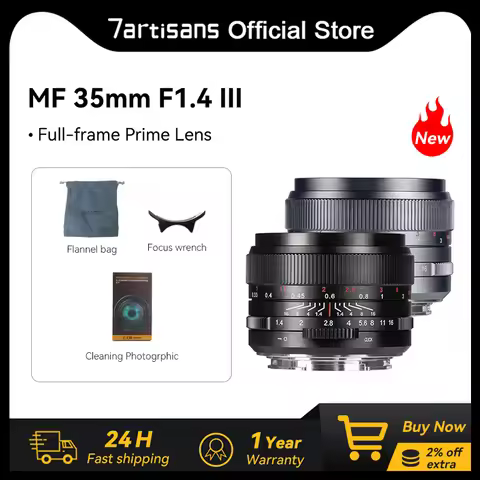 7artisans 35mm F1.4 III Full frame Manual focus prime lens for Nikon Z Z50 ZFC Leica SL Sigma FP Son