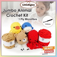 Jumbo Crochet Amigurumi Animal Kit Microfibre Giant Big Crochet Material Package Dolls Keychains Ben