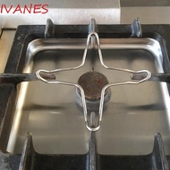 IVANES Pot Stand Quadrangle Stainless Steel for Gas Hob Camping Supplies Gas Cooker Rack